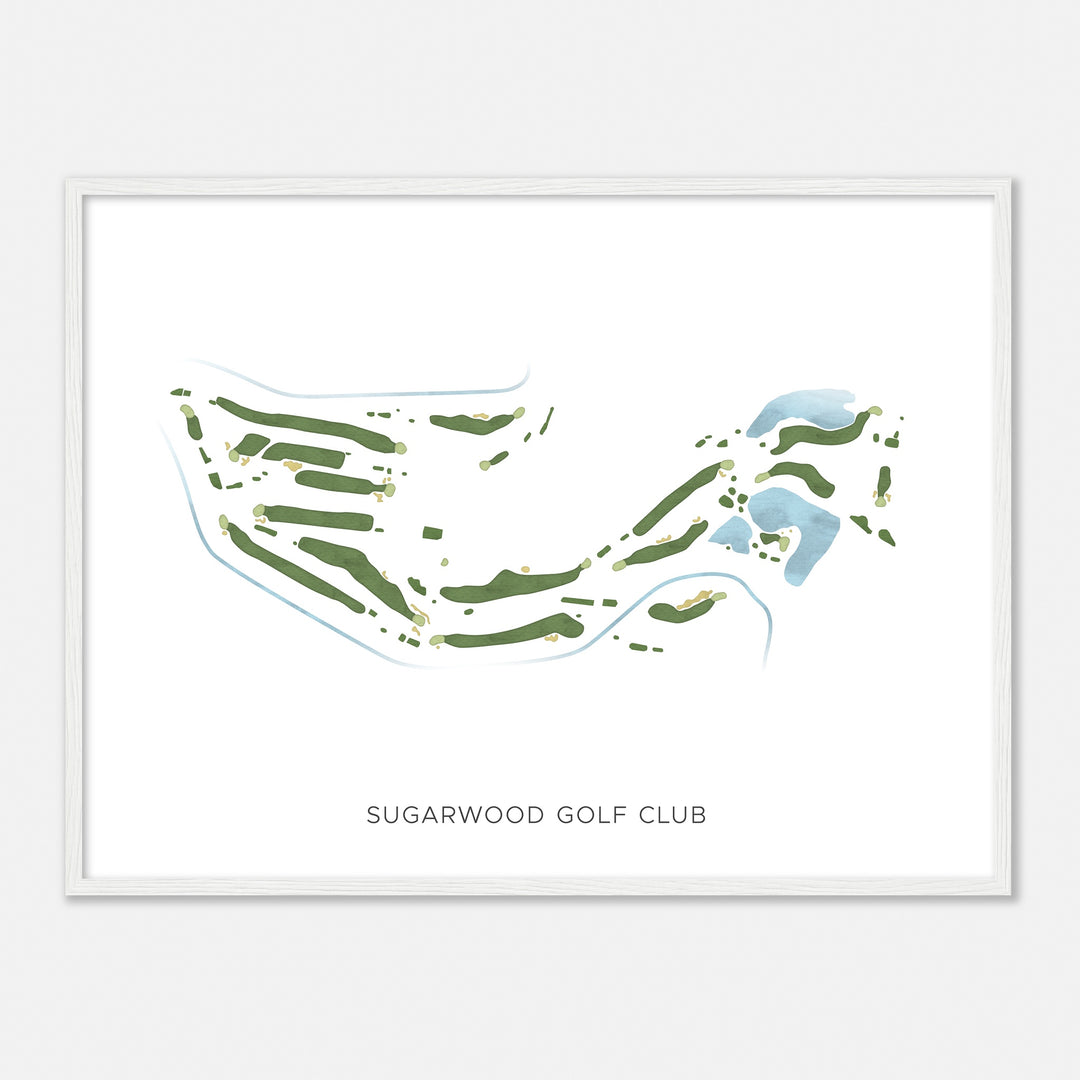 Print of Sugarwood Golf Club Modern Map