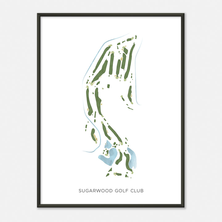 Print of Sugarwood Golf Club Modern Map