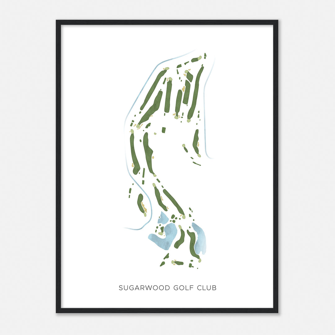 Print of Sugarwood Golf Club Modern Map