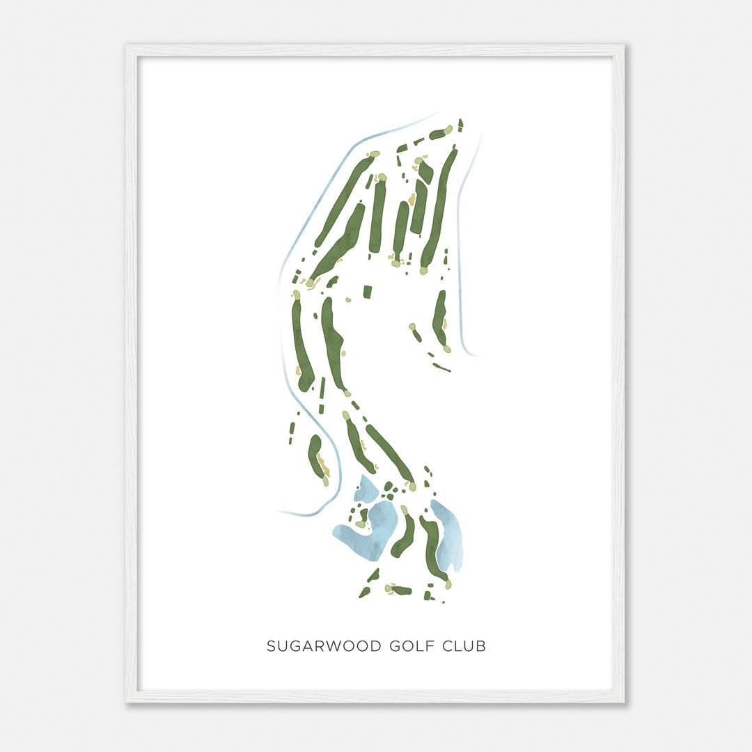 Print of Sugarwood Golf Club Modern Map