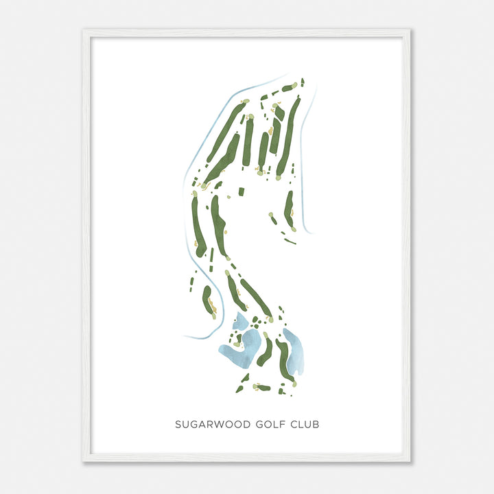 Print of Sugarwood Golf Club Modern Map