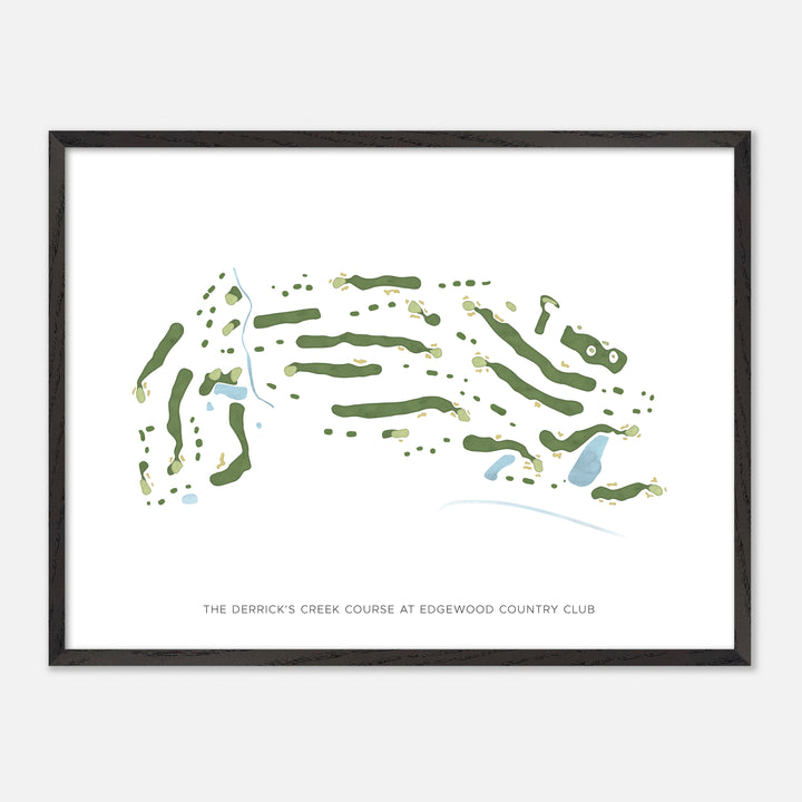Print of The Derrick'S Creek Course At Edgewood Country Club Modern Map