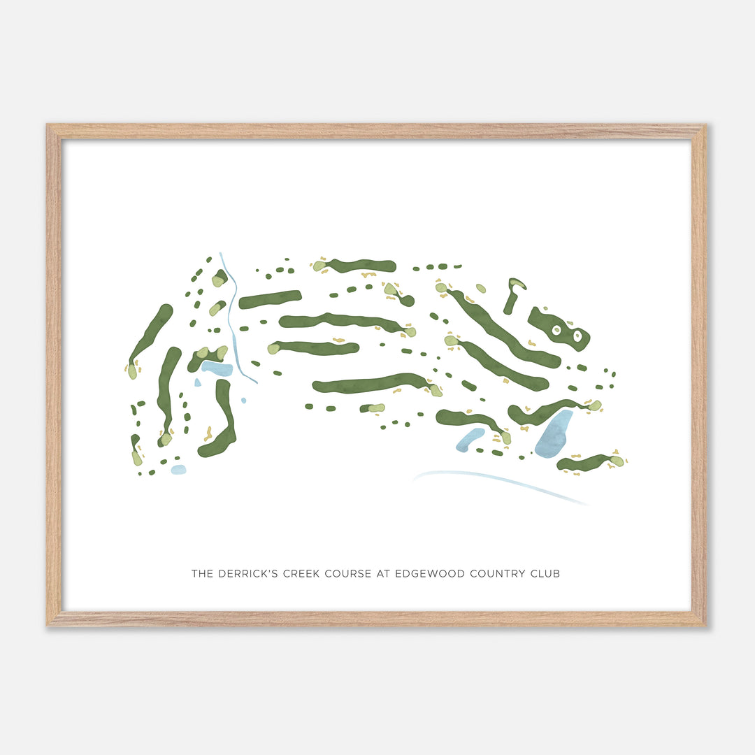 Print of The Derrick'S Creek Course At Edgewood Country Club Modern Map