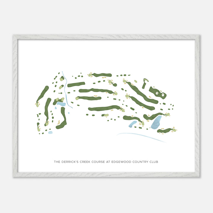 Print of The Derrick'S Creek Course At Edgewood Country Club Modern Map