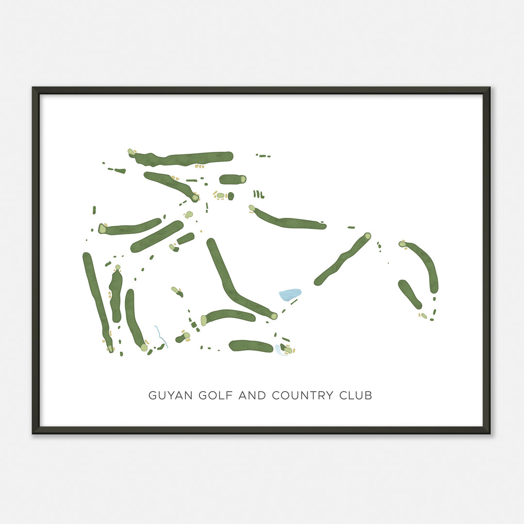 Print of Guyan Golf And Country Club Modern Map