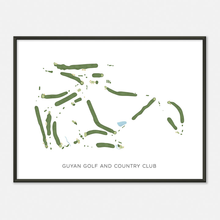 Print of Guyan Golf And Country Club Modern Map