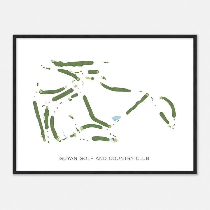 Print of Guyan Golf And Country Club Modern Map