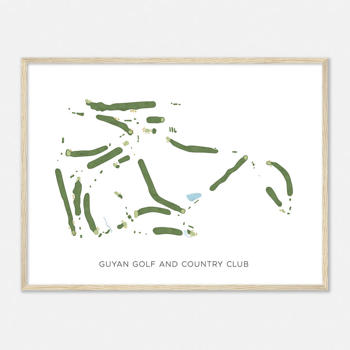 Print of Guyan Golf And Country Club Modern Map