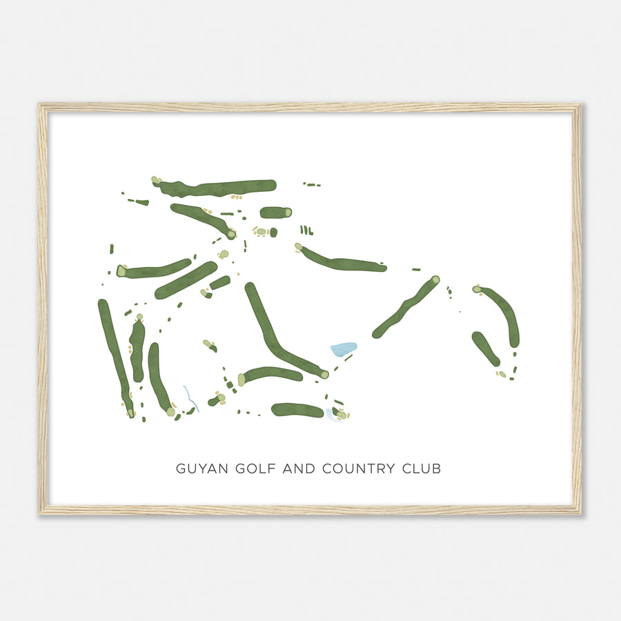 Print of Guyan Golf And Country Club Modern Map