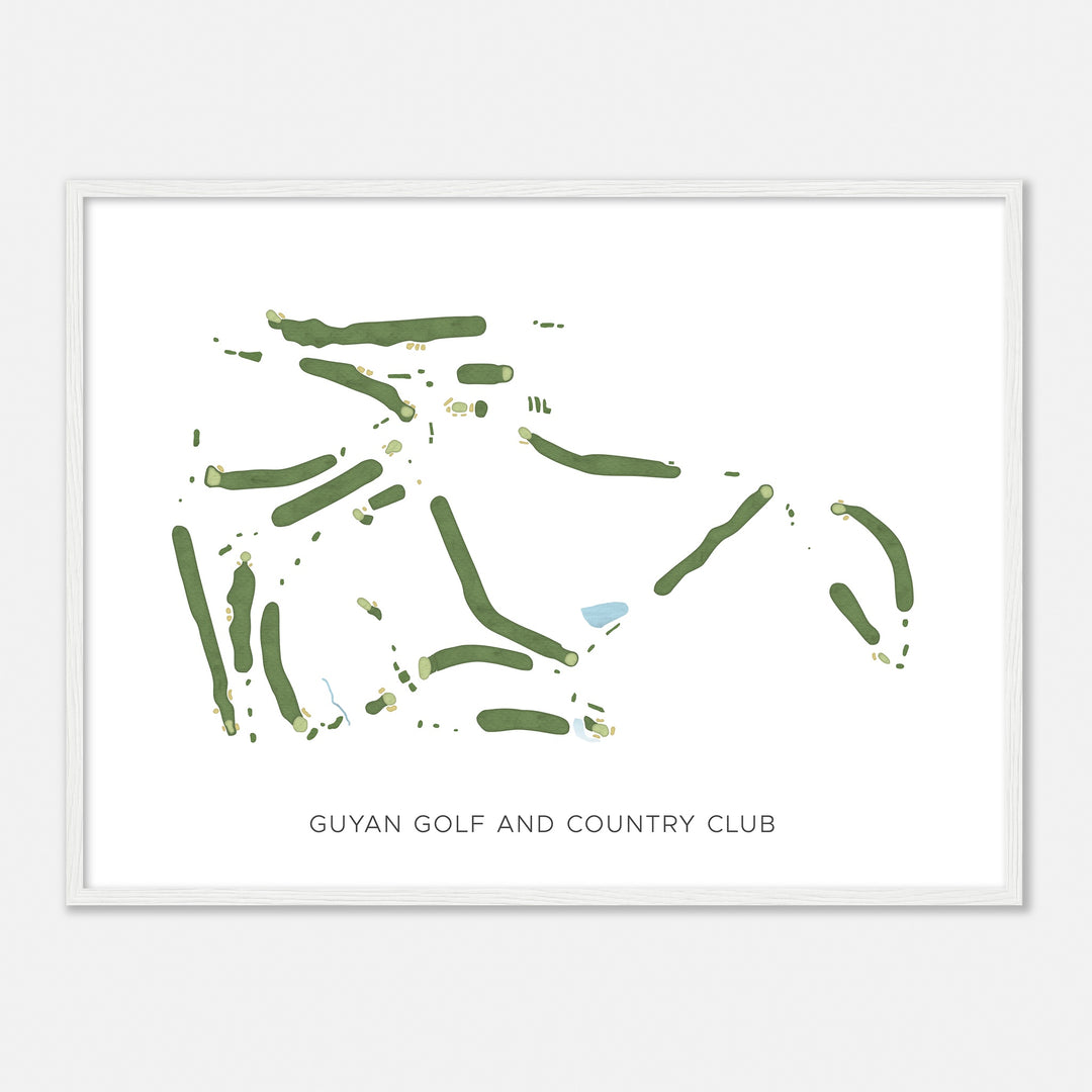 Print of Guyan Golf And Country Club Modern Map