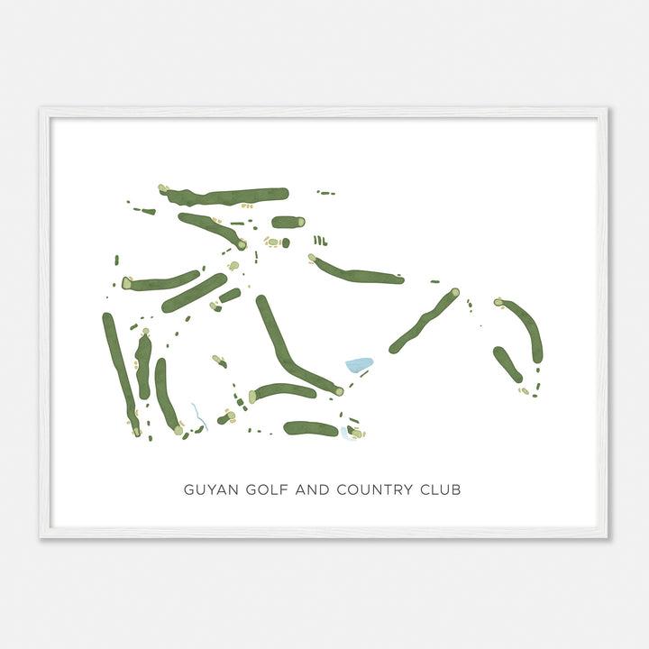 Print of Guyan Golf And Country Club Modern Map