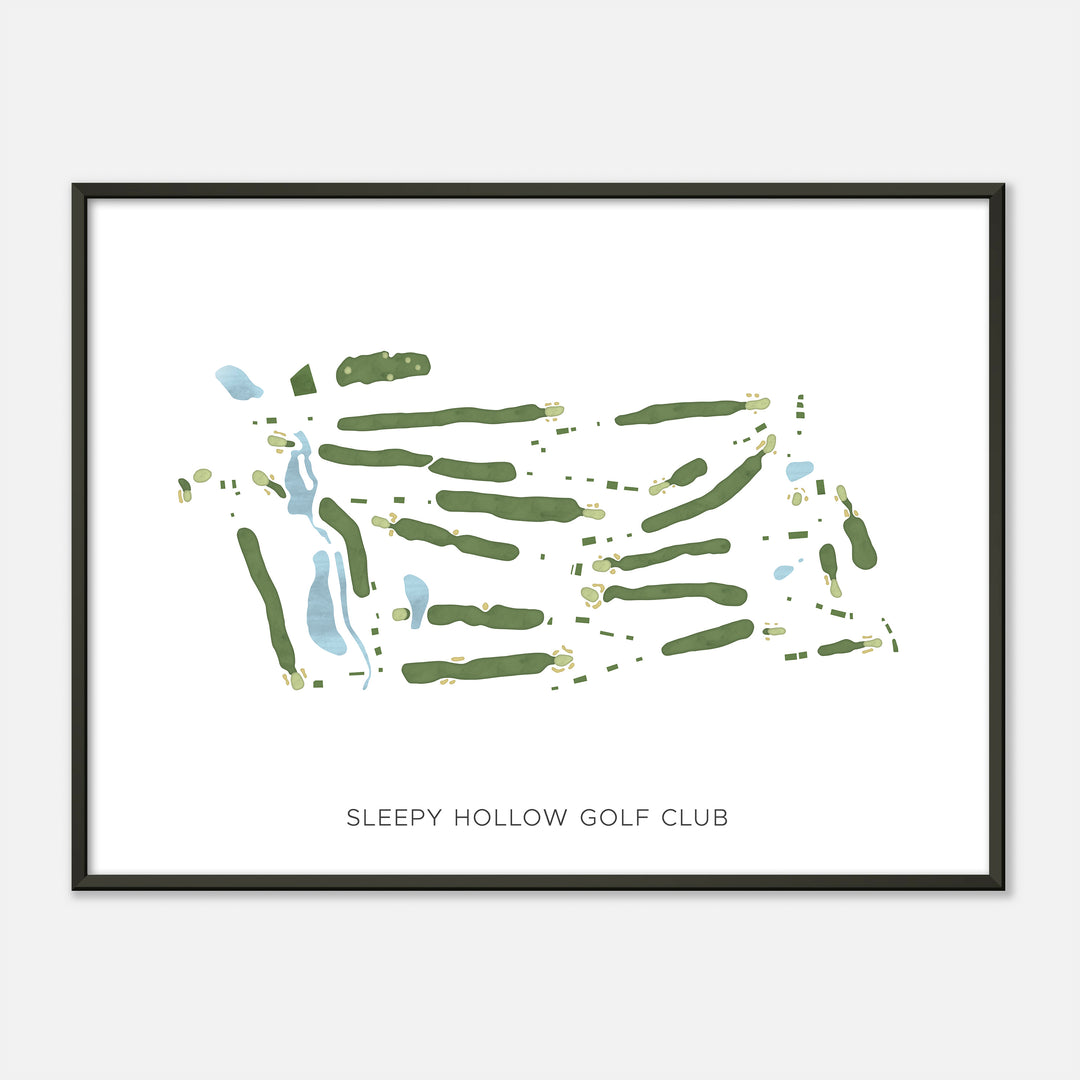 Print of Sleepy Hollow Golf Club Modern Map