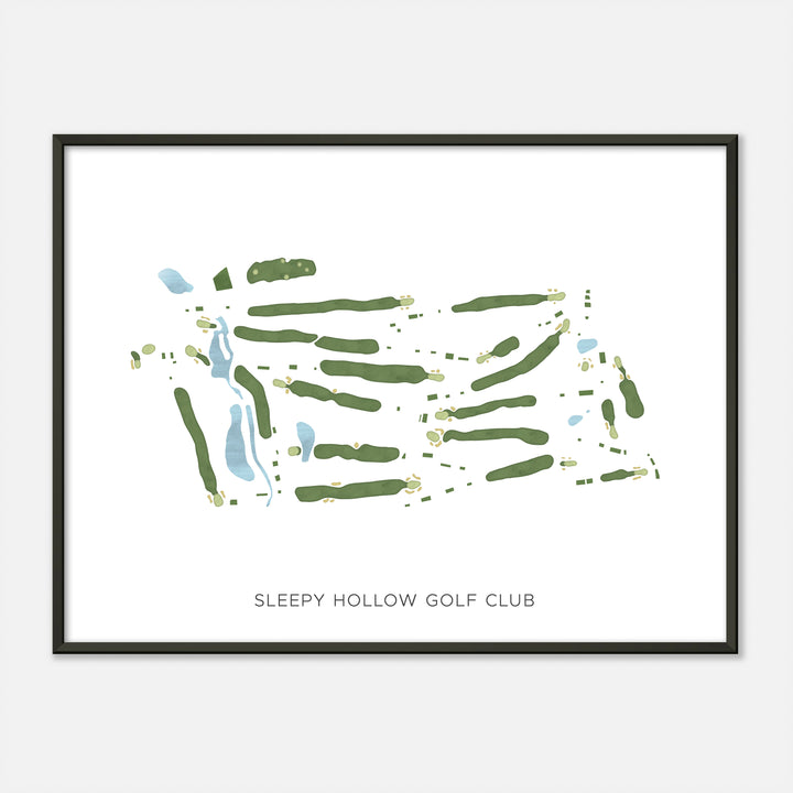 Print of Sleepy Hollow Golf Club Modern Map