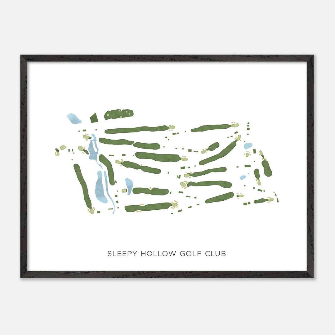 Print of Sleepy Hollow Golf Club Modern Map