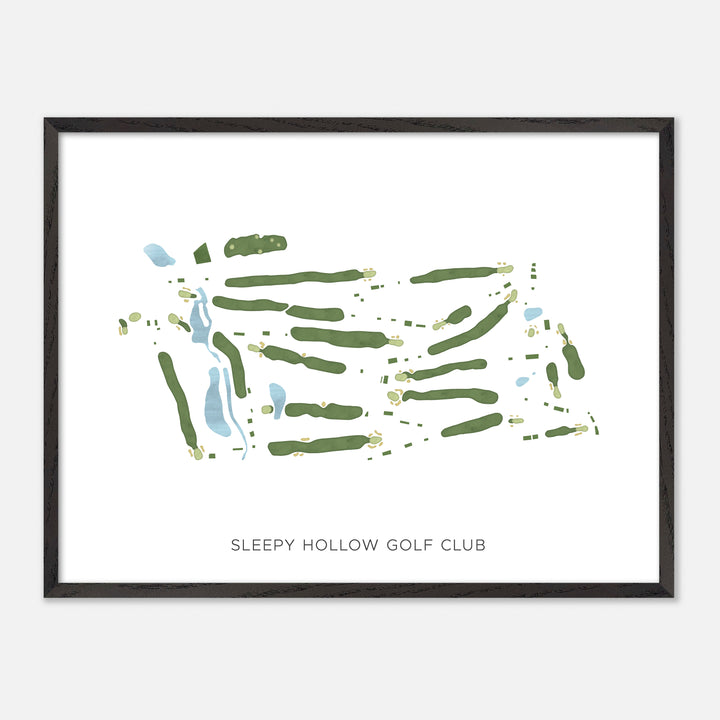 Print of Sleepy Hollow Golf Club Modern Map