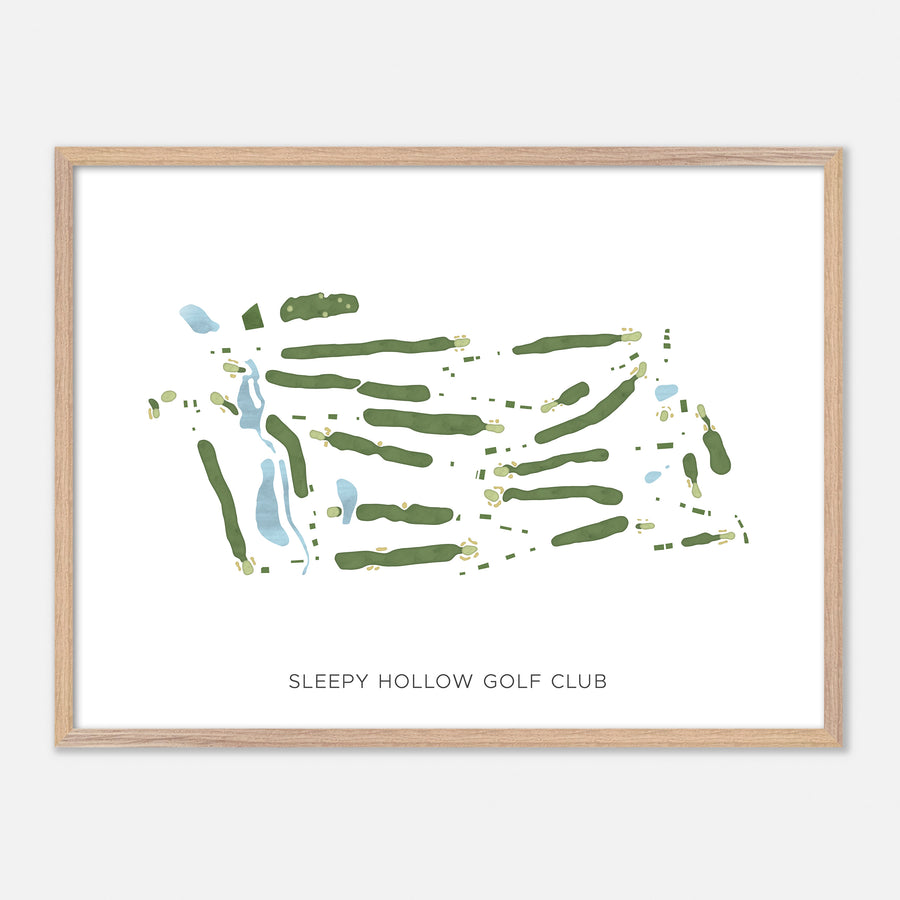 Print of Sleepy Hollow Golf Club Modern Map