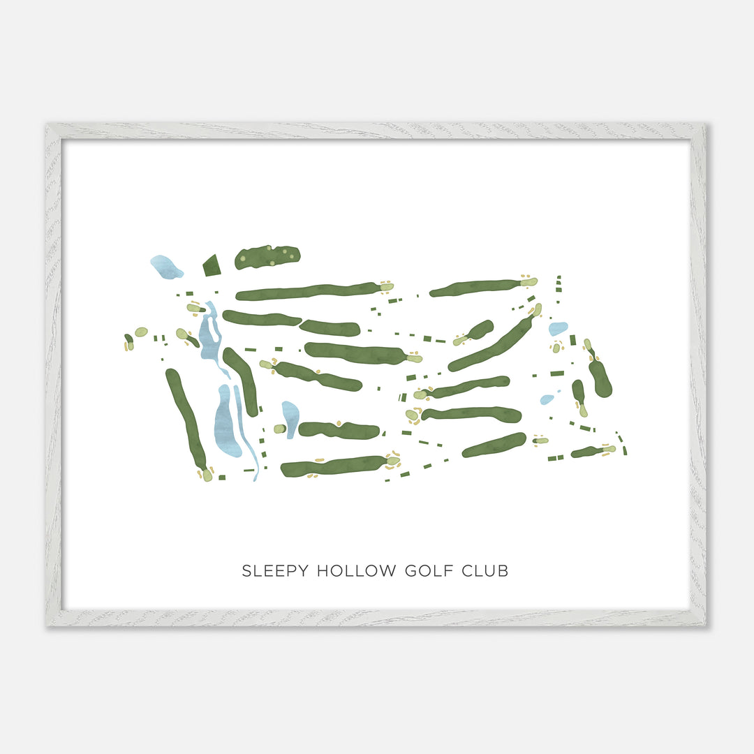 Print of Sleepy Hollow Golf Club Modern Map
