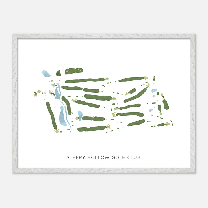 Print of Sleepy Hollow Golf Club Modern Map