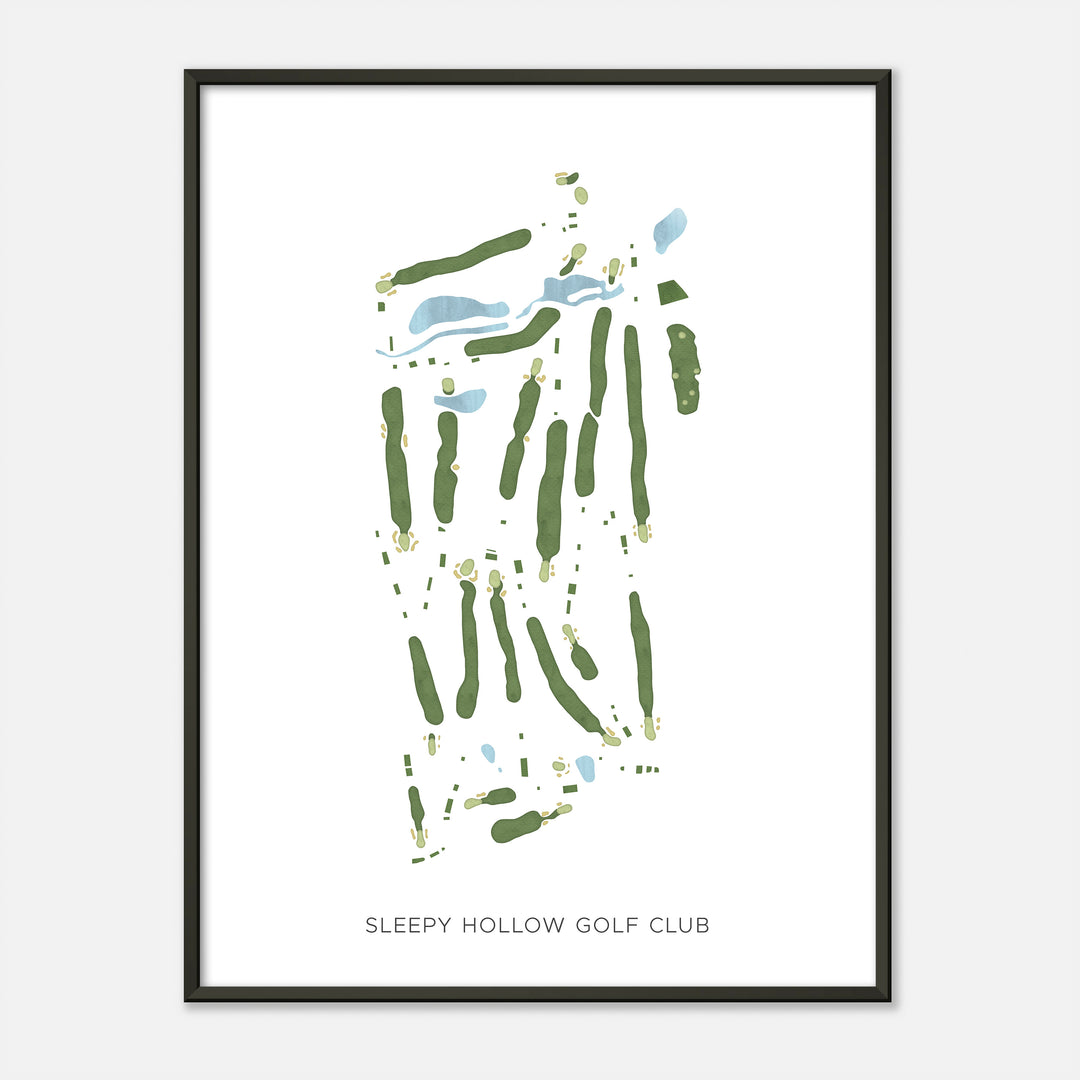 Print of Sleepy Hollow Golf Club Modern Map