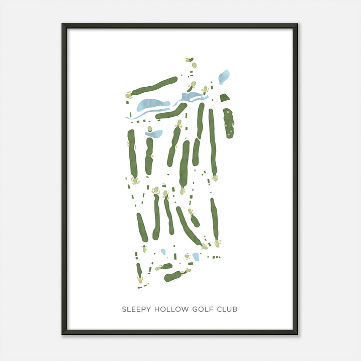 Print of Sleepy Hollow Golf Club Modern Map