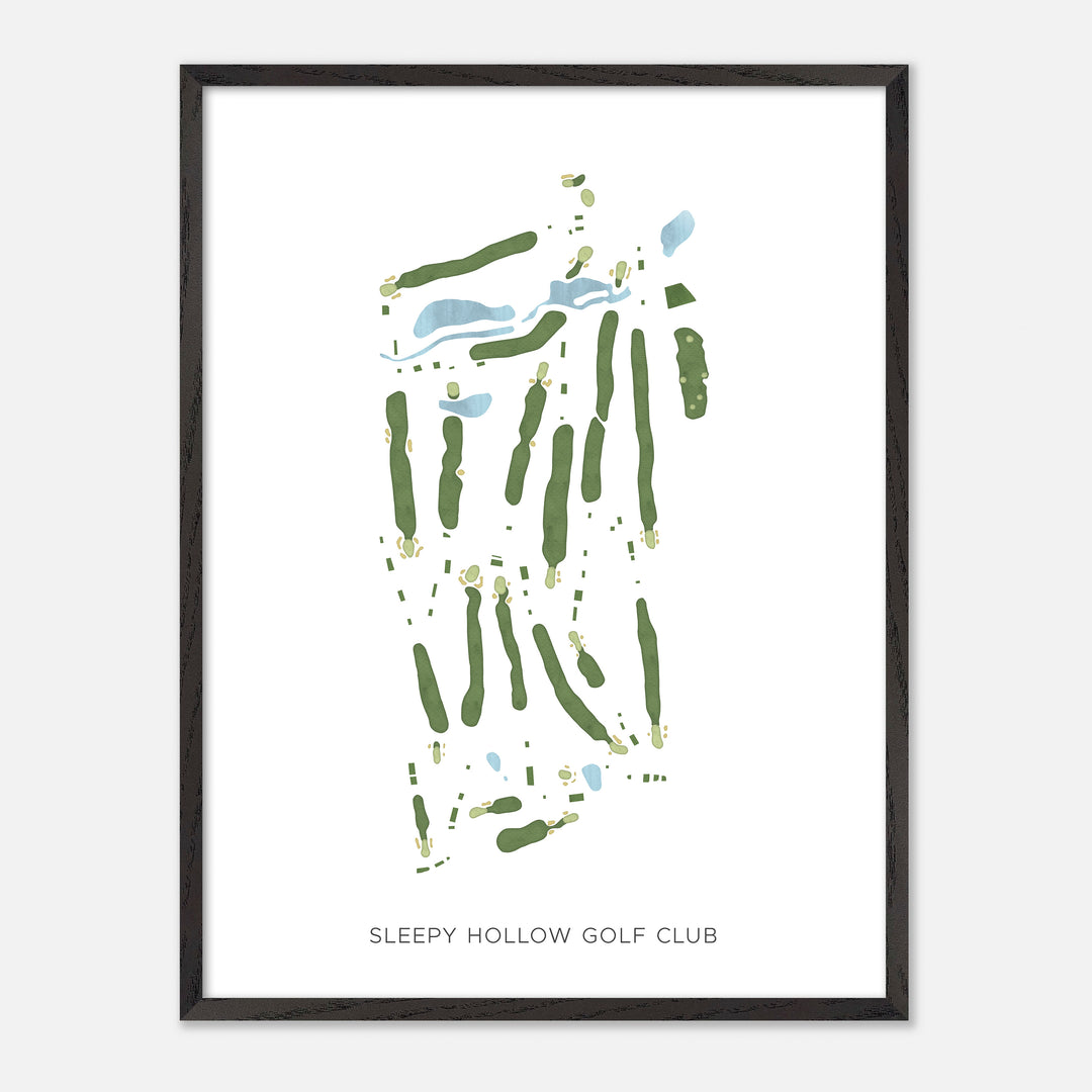 Print of Sleepy Hollow Golf Club Modern Map
