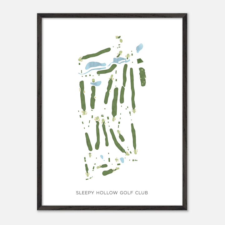 Print of Sleepy Hollow Golf Club Modern Map
