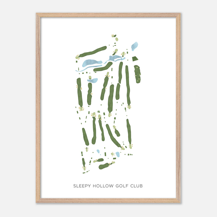 Print of Sleepy Hollow Golf Club Modern Map