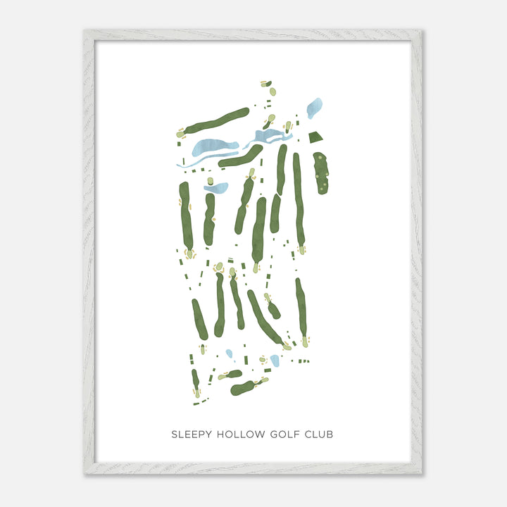 Print of Sleepy Hollow Golf Club Modern Map