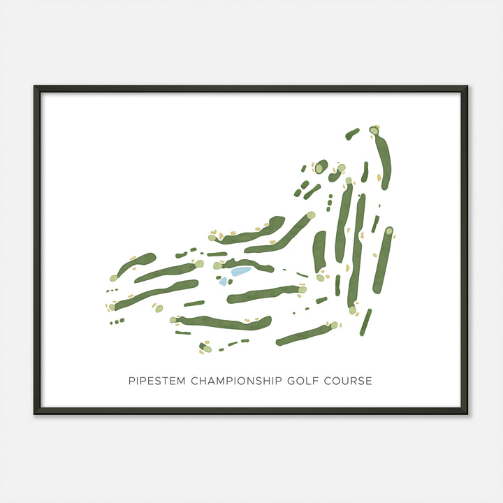 Print of Pipestem Championship Golf Course Modern Map