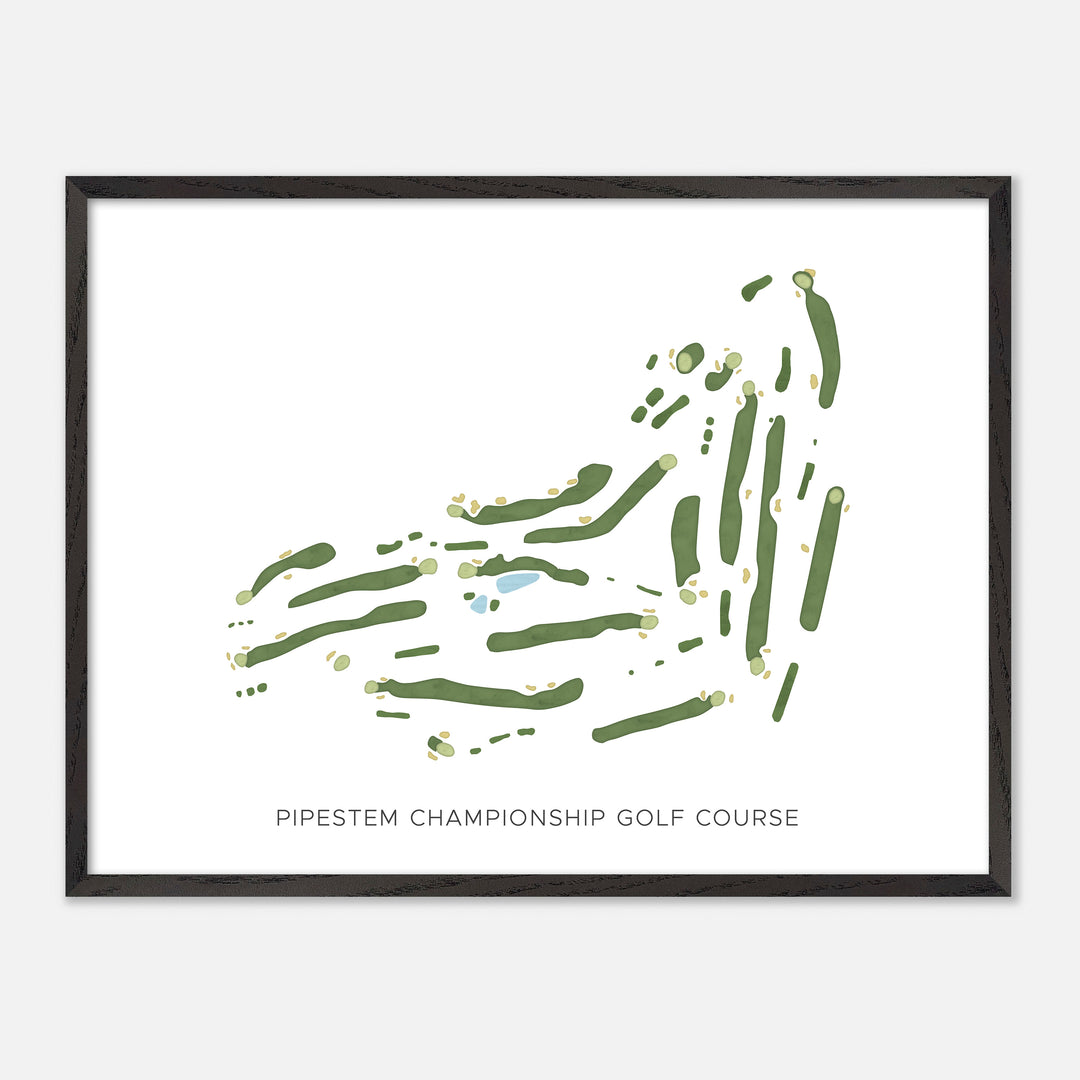 Print of Pipestem Championship Golf Course Modern Map