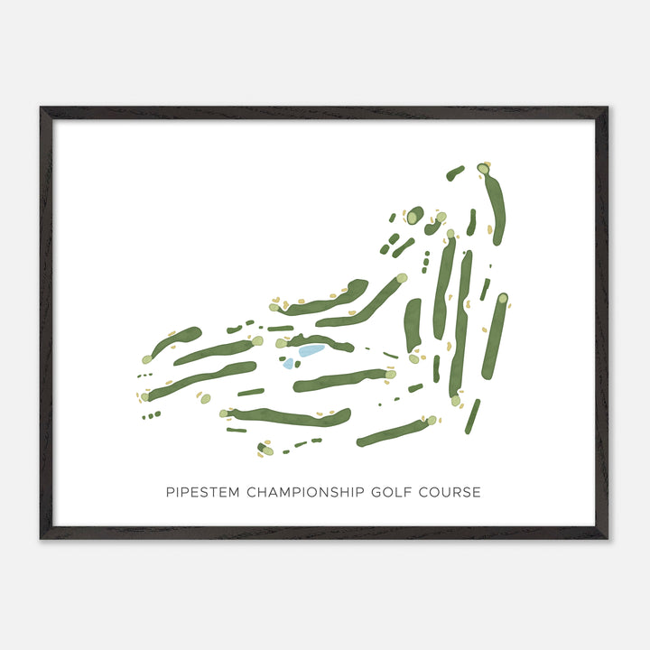 Print of Pipestem Championship Golf Course Modern Map