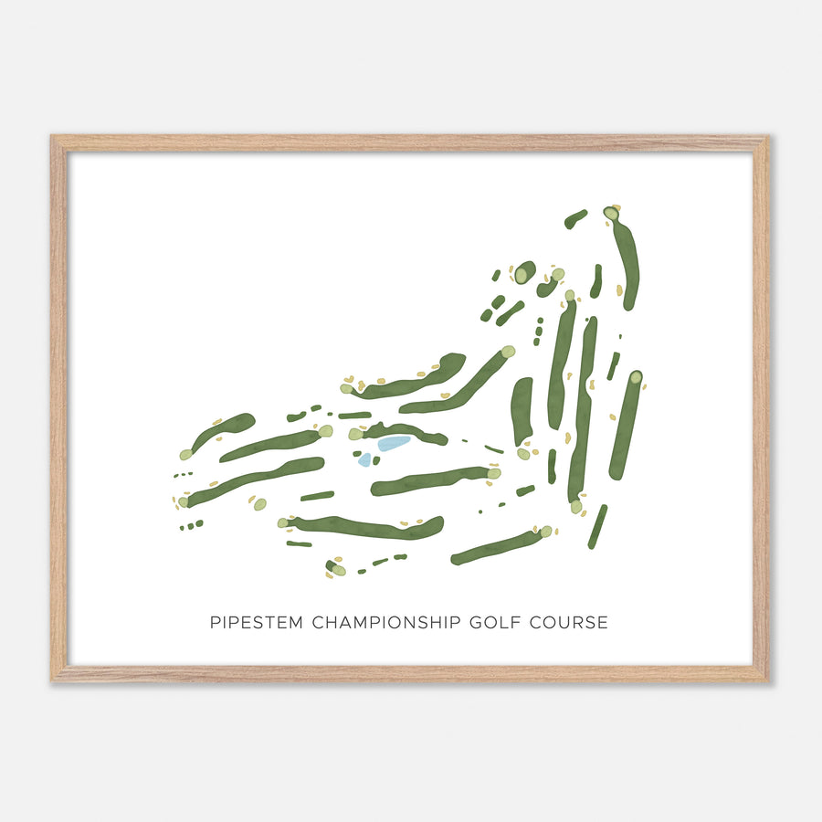 Print of Pipestem Championship Golf Course Modern Map