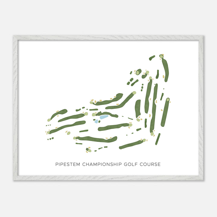 Print of Pipestem Championship Golf Course Modern Map
