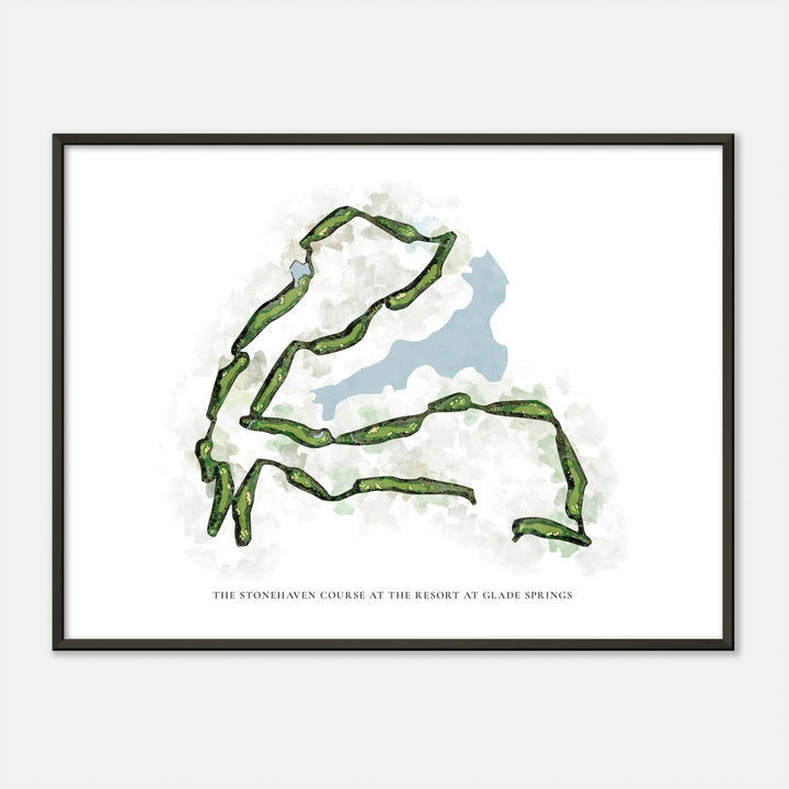 Print of The Stonehaven Course At The Resort At Glade Springs Classic Map