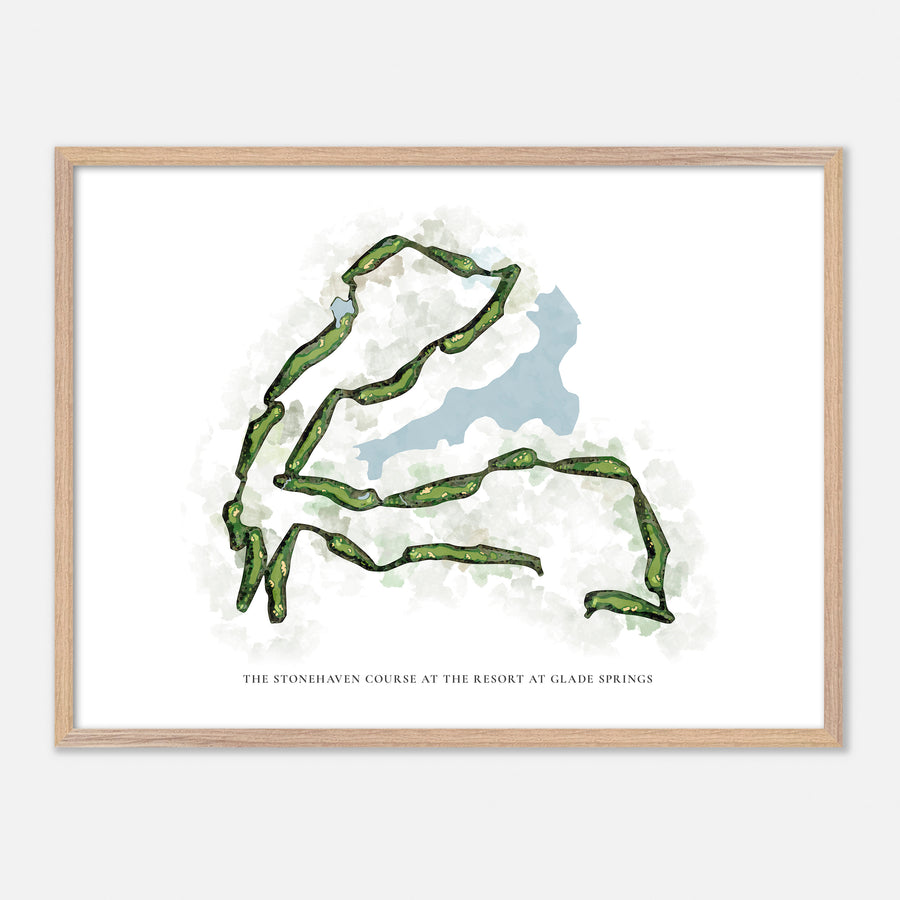 Print of The Stonehaven Course At The Resort At Glade Springs Classic Map