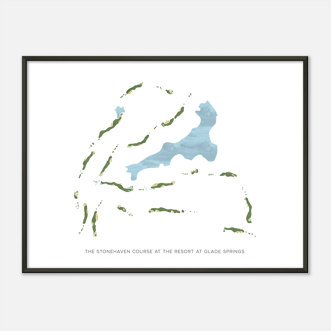 Print of The Stonehaven Course At The Resort At Glade Springs Modern Map