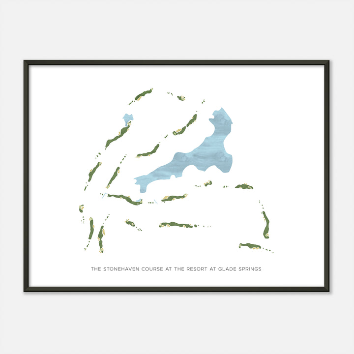 Print of The Stonehaven Course At The Resort At Glade Springs Modern Map