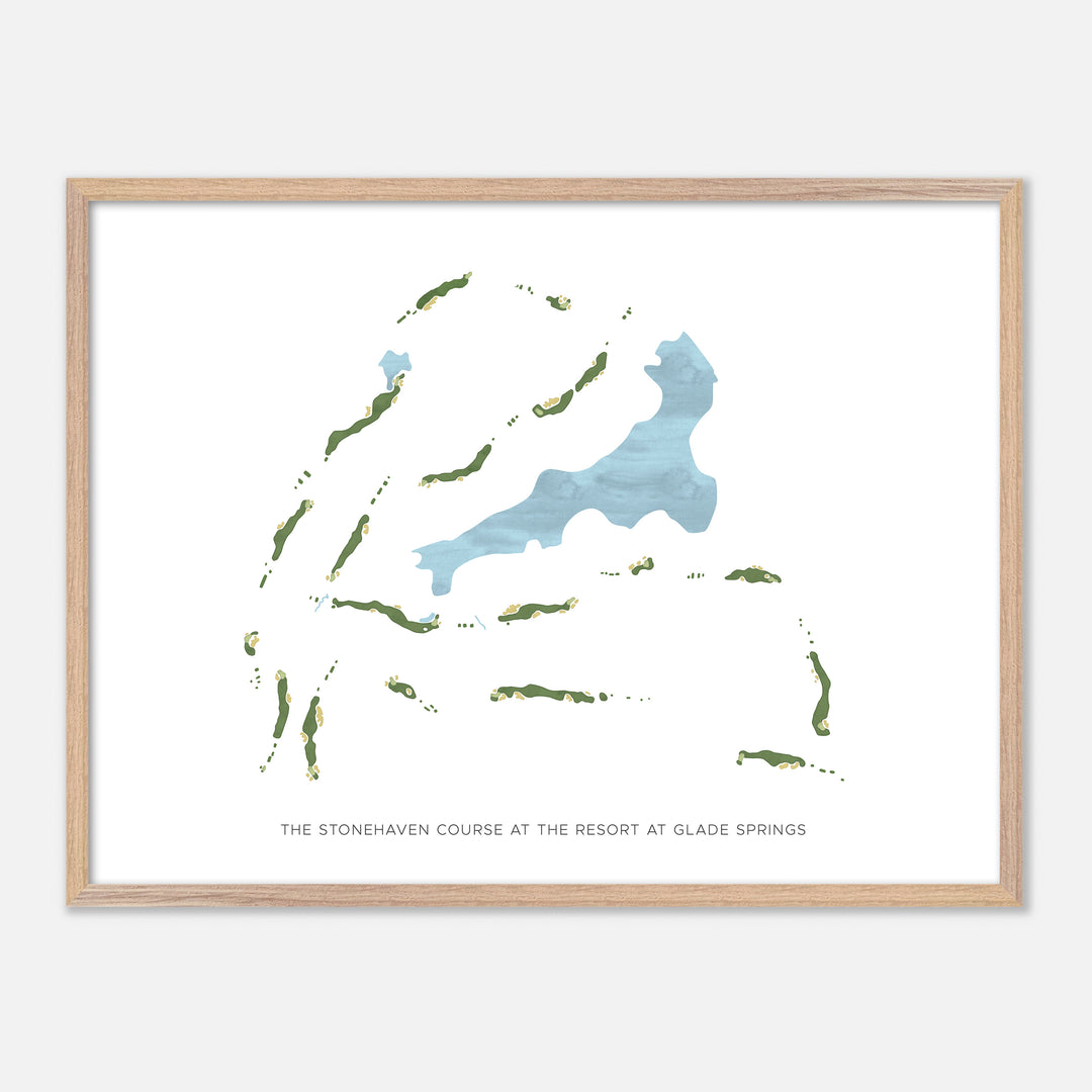 Print of The Stonehaven Course At The Resort At Glade Springs Modern Map