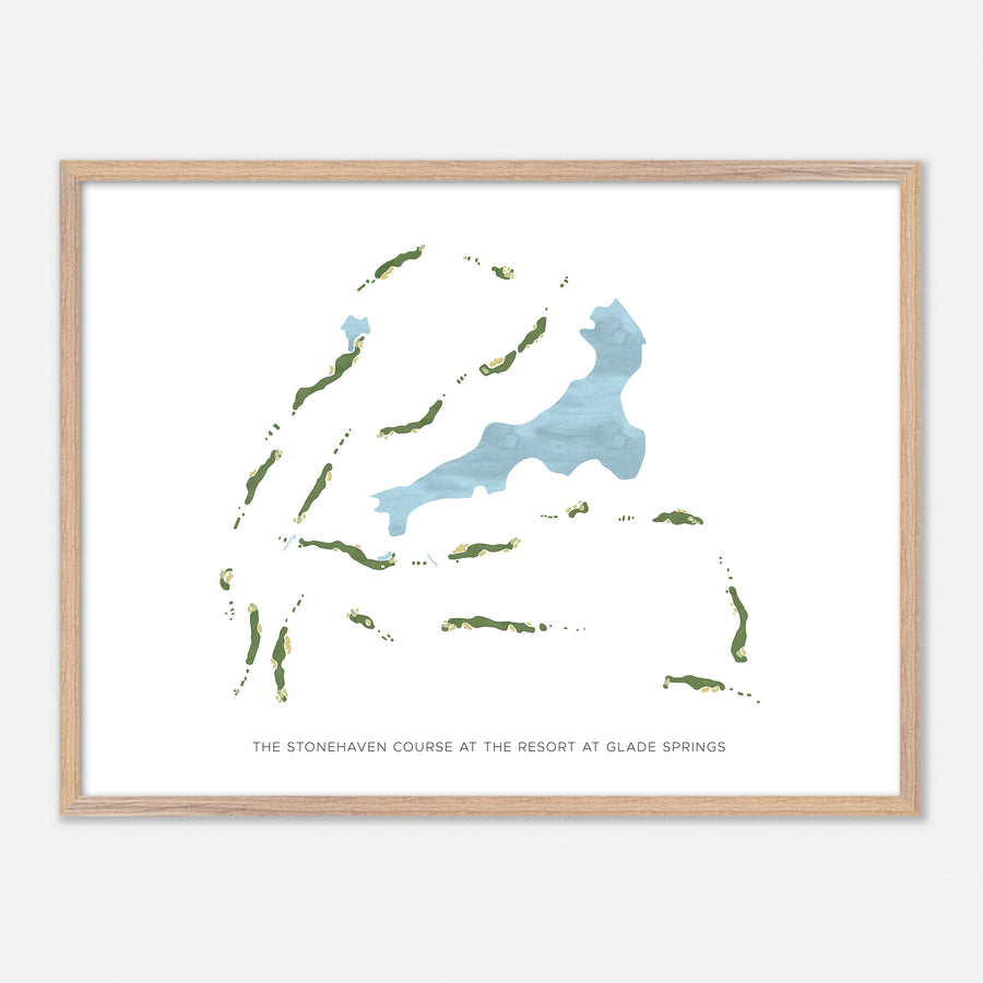 Print of The Stonehaven Course At The Resort At Glade Springs Modern Map