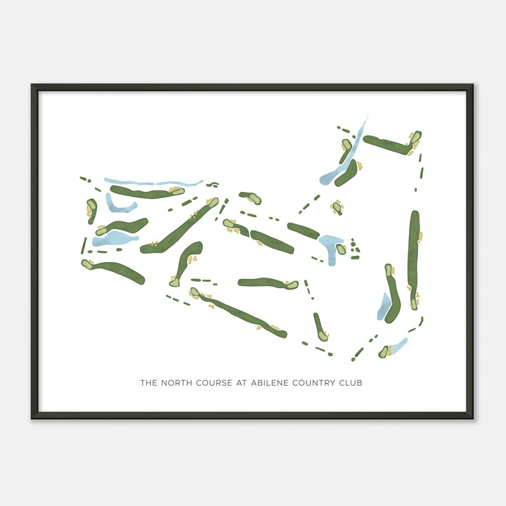 Print of The North Course At Abilene Country Club Modern Map