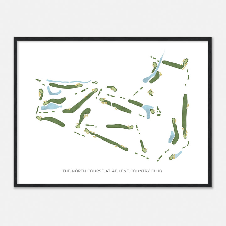 Print of The North Course At Abilene Country Club Modern Map