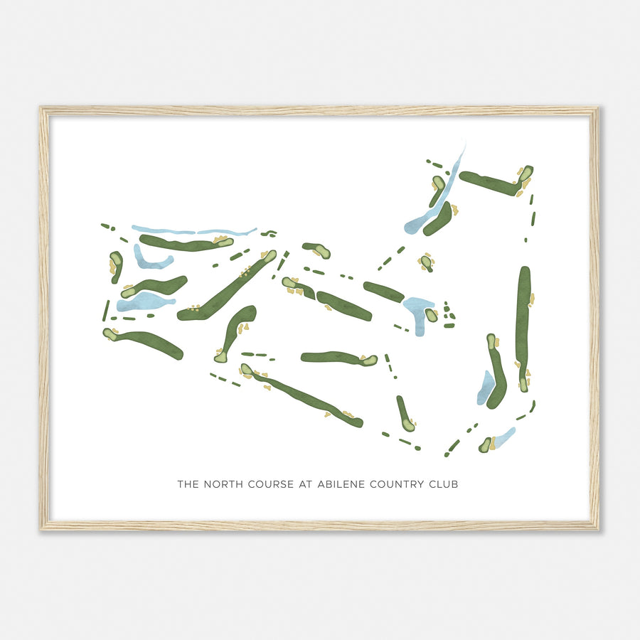 Print of The North Course At Abilene Country Club Modern Map
