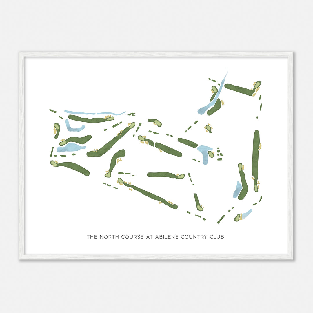 Print of The North Course At Abilene Country Club Modern Map