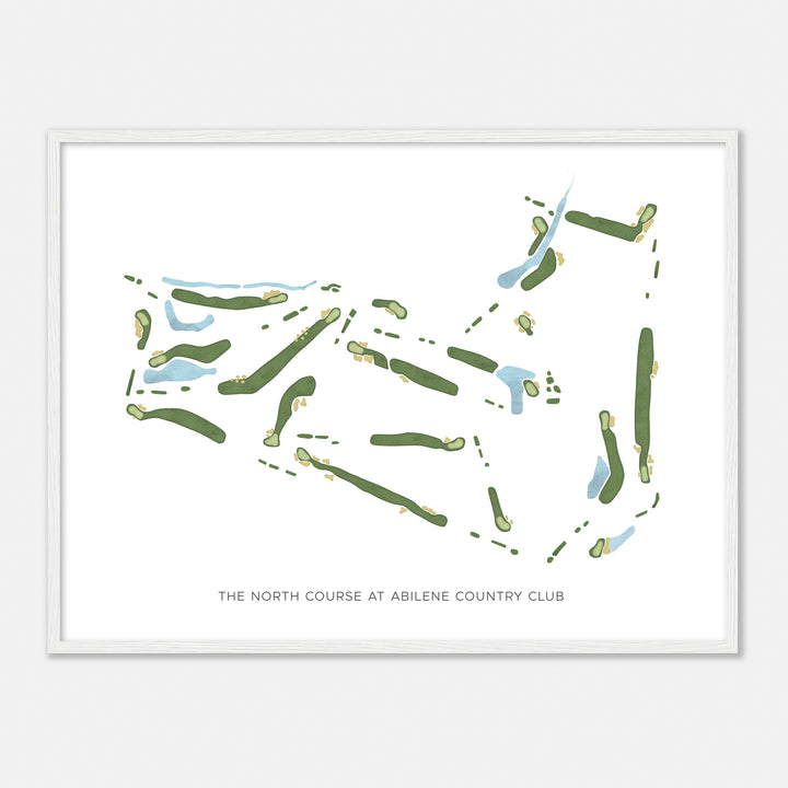 Print of The North Course At Abilene Country Club Modern Map