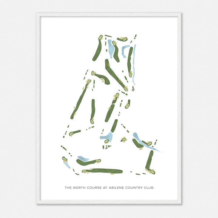 Print of The North Course At Abilene Country Club Modern Map
