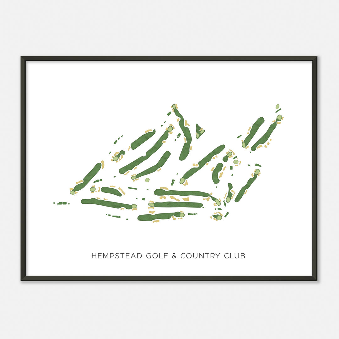 Print of Hempstead Golf & Country Club Modern Map