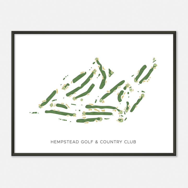 Print of Hempstead Golf & Country Club Modern Map
