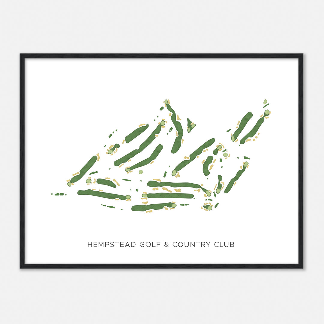 Print of Hempstead Golf & Country Club Modern Map