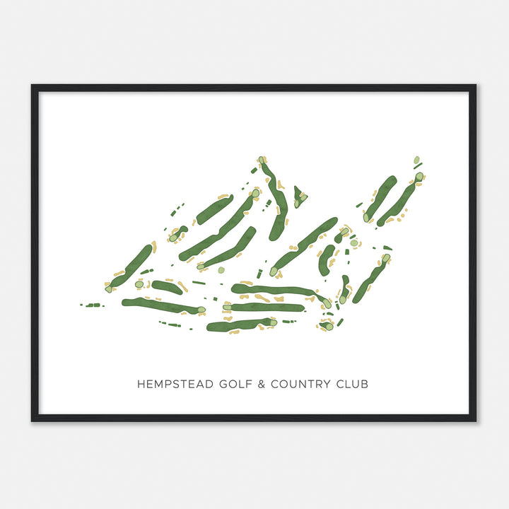 Print of Hempstead Golf & Country Club Modern Map
