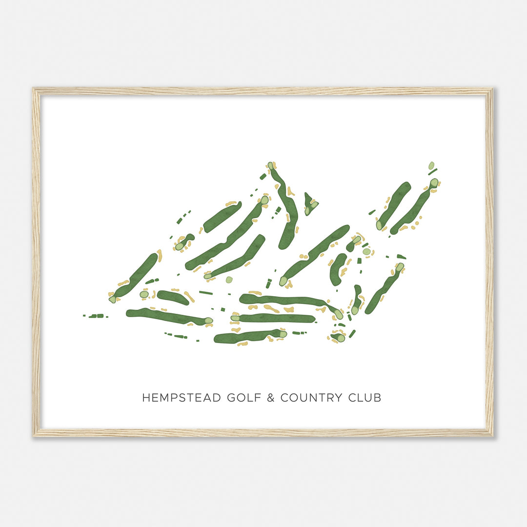 Print of Hempstead Golf & Country Club Modern Map
